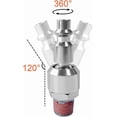 thumbnail image 2 of 4 Piece 1/4 Inch NPT Male Thread Air Plug Industrial Swivel Coupler Chrome Steel, 2 of 5