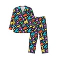 thumbnail image 1 of Balery Colorful Air Balloons1 Pijama para Hombre de Dos Piezas con Manga Larga, Conjunto de Dormir y Descanso Suave con Bolsillos-X-Large, 1 of 7