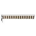 thumbnail image 5 of Awntech 14 Ft Destin Left Motorized Heavy Duty Patio Retractable Awning with Protective Hood (168in x 10.38in x 120in), Brown/Tan Stripe, 5 of 8