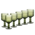thumbnail image 4 of Elegant Green Hobnail Textured Wine Glasses - Perfect for Wine Lovers, Set of 6, 4 of 10