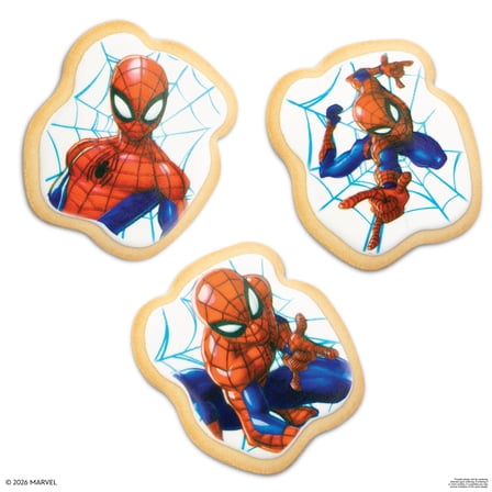 Marvel’s Spider-Man Vanilla Frosted Sugar Cookie with Vanilla Frosting, 2 oz, Baked, Kosher, Nut-Free
