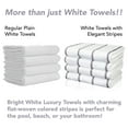 thumbnail image 4 of Arkwright Las Rayas Beach Towels - Ring Spun Cotton Pool Towel - 30 x 60 in. - (Case of 24) Light Grey Stripes, 4 of 10