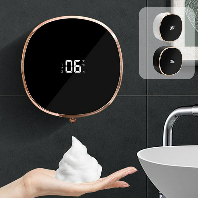 Sentmoon Automatic Soap Dispenser Wall Mounted Touchless Infrared Sensor Liquid Hand Soap Sanitizer Lotion Dispenser Hygienic Battery Operated Refillable Easy Install for Kitchen Bathroom