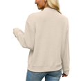 thumbnail image 7 of Wevis Women's Zip Up Fall Jacket, Long Sleeve Ribbed Knit Autumn Cardigan, Casual Loose Lightweight Sweater Coat, 7 of 7