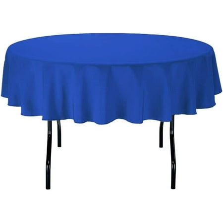 

100% Pima Cotton Table Cloth Beautiful & Decorative Great for Buffet Table | Round Tablecloth ( 120-Inch Round Royal Blue).