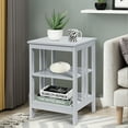 thumbnail image 2 of Topbuy 3-tier Side Table Nightstand Sofa End Table Storage Display Shelf Grey, 2 of 10
