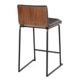 thumbnail image 6 of Mason Counter Stools for Kitchen Counter in Wood, Black Metal, and Faux Leather, Counter Height Chairs, Bar Stools Set of 2, Counter Height Chairs, Bar Stools For Kitchen Island, 6 of 6