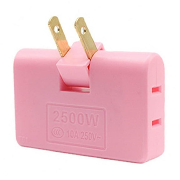 Rotatable Socket Converter 3 Way Rotatable Socket Converter Foldable 2 Prong Swivel AC Adapter Home and Travel Slim 2500W Indoor Wall Tap Power Socket Converter Plug