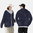 thumbnail image 6 of Gaeub Navy Dark Blue Men's and Women's UPF 50+ Long-Sleeved Sun Protection Clothing, Fishing Shirt Long Sleeve Zip - XX-Large, 6 of 9