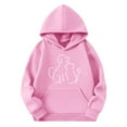 thumbnail image 4 of Bnwani Kids Hoodies Girls Long Sleeve Oversized Fleece Sweatshirt Cute Plain Tops Pullover, 4 of 4