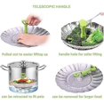 thumbnail image 3 of Stainless Steel Steaming Basket, 9' Pressure Cooker Steamer with Handle, Folding Vegetable Steamer Insert, 3 of 5