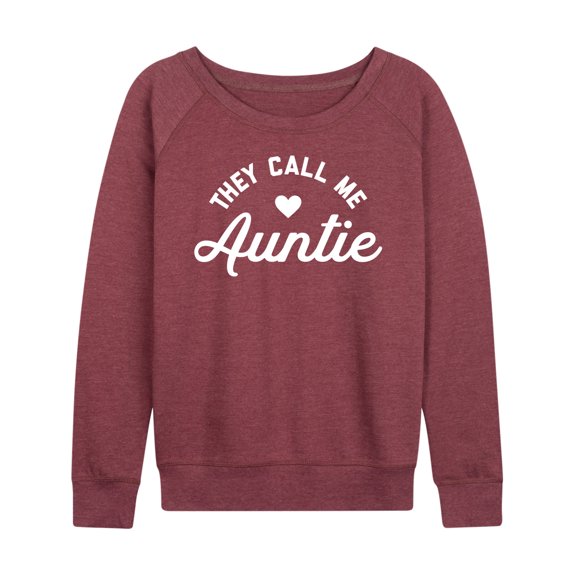 Instant Message - They Call Me Auntie - Women's Lightweight French Terry Long Sleeve Shirt