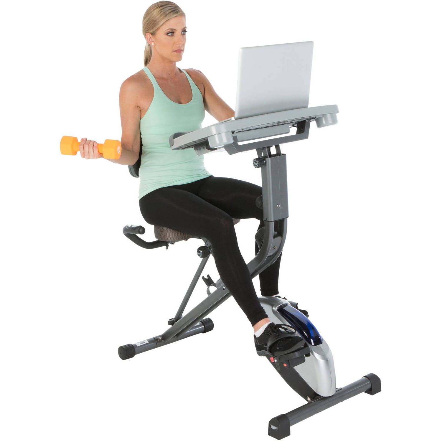 Exerpeutic Workfit 1000 Fully Adjule Desk Folding Exercise Bike Exerpeutic Workfit 1000 Fully Adjule Desk Folding Exercise Bike With Pulse Com