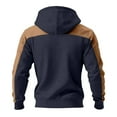 thumbnail image 4 of LNWUY Mens Zip Up Hoodie Quarter Zip Pullover Vintage Casual Warm Winter Jacket Fashion Streetwear Outfit with Pocket Blue S, 4 of 5