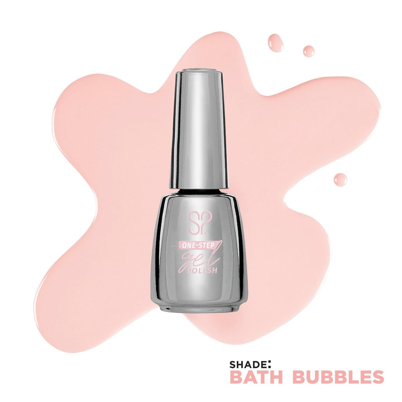 Salon Perfect One Step Gel, Bath Bubbles, Light Pink Nail Polish, 0.5 fl oz