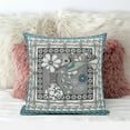 thumbnail image 2 of Love Your Vase Peacock Indoor/Outdoor Pillow with Removable Cover in Gray Black White26x26, 2 of 5