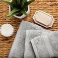 thumbnail image 3 of Solid Egyptian Cotton 6-Piece Towel Set - Silver, 3 of 4