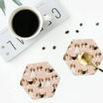 thumbnail image 5 of Bingfone Vintage Beagle Dog On Brown Leather Drinks Coasters With Set Of 6,Suitable For Home Kitchen,Coffee Cup Coasters Home Gift, 5 of 9