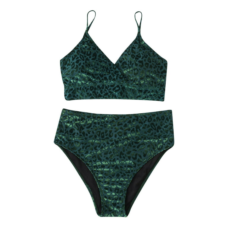 JDEFEG Underwire Swimsuits for Women Large Bust Womens Large Green