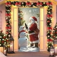 thumbnail image 1 of Decoración Navideña y de Halloween para Puerta de Entrada 2025 | Papá Noel, Árboles de Navidad, Calabazas, Esqueletos | Tela Elástica | Lavable | 200 Cm X 90 Cm | Decoración Navideña, 1 of 2