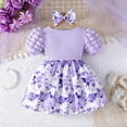 thumbnail image 5 of LLYwey Girls Sleeveless Summer Dress, Girls Shirts Dresses Summer Button up Collared Sleeveless Skater Dresses Solid Color Pleated A-Line Casual Sundress , By-43, Purples, 6 Months, 5 of 8