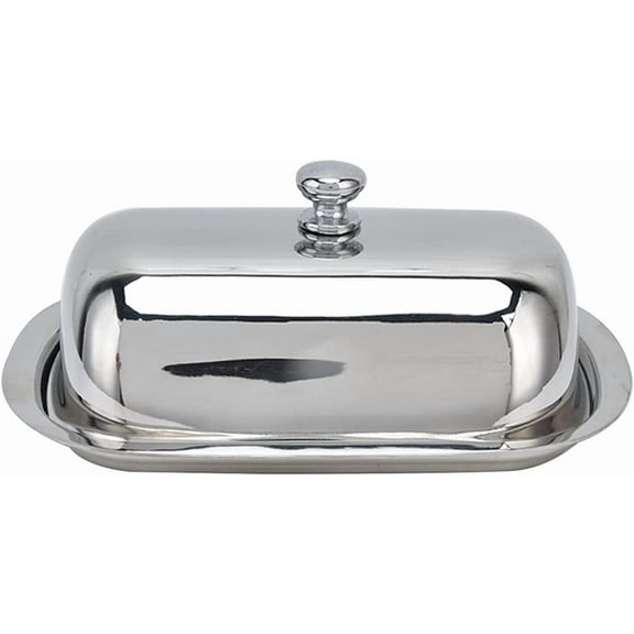 ABCISI Stainless Steel Butter Dish with Lid,  Sturdy and Durable Butter Dish Butter Container with Lid and Handle for Kitchen Food Storage