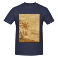 thumbnail image 4 of Bingfone Retro Palm Tree Men'S Loose Fit Short-Sleeve Pocket T-Shirt, 4 of 7