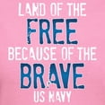 thumbnail image 3 of CafePress - Land Of The Free US Navy Women's Dark T Shirt - Women's Traditional Fit Dark T-Shirt, 3 of 4