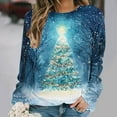 thumbnail image 2 of Fall Saving Talove Long Sleeve Shirts for Women Graphic Printed Sweatshirt Women Fall Clothes Tunic Tops To Wear with Leggings Womens Tops Long Sleeve Tunic Christmas Shirts, 2 of 6
