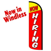 NOW HIRING Windless-Style Feather Flag Bundle 14' OR Replacement Flag Only 11.5'