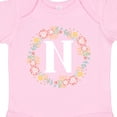 thumbnail image 4 of Inktastic Monogram Letter N Rose Floral Wreath Gift Girls Baby Bodysuit, 4 of 5