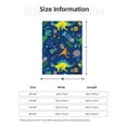 thumbnail image 5 of Disketp Dinosaur In Space Cozy Flannel Fleece Throw Blanket: Has a velvety texture for All Seasons - Perfect for Women, Men, & Kids"60"x50", 5 of 6