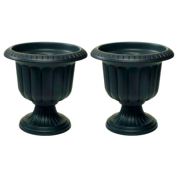 Mfg. # 38198 19" Black Classic Porch Urn Planter - Quantity 2