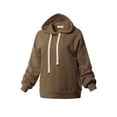 thumbnail image 2 of A2Y Women's Relax Fit Kangaroo Phone Pockets Hoodie Sweatshirts Mocha S, 2 of 5