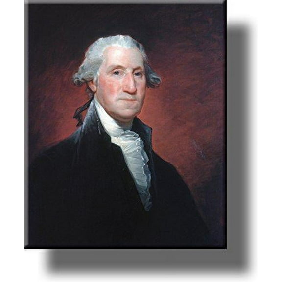 George Washington Portrait by Stuart Picture on Stretched Canvas, Wall Art Décor, Ready to Hang!