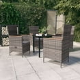 thumbnail image 1 of vidaXL 5 Piece Garden Dining Set with Cushions Grey, 1 of 5