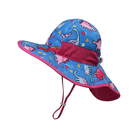 

Edvintorg Summer Hats For Kids Girl Colorful Dinosaur Cartoon Sun Protection Caps Fisherman Hat With Hat Rope
