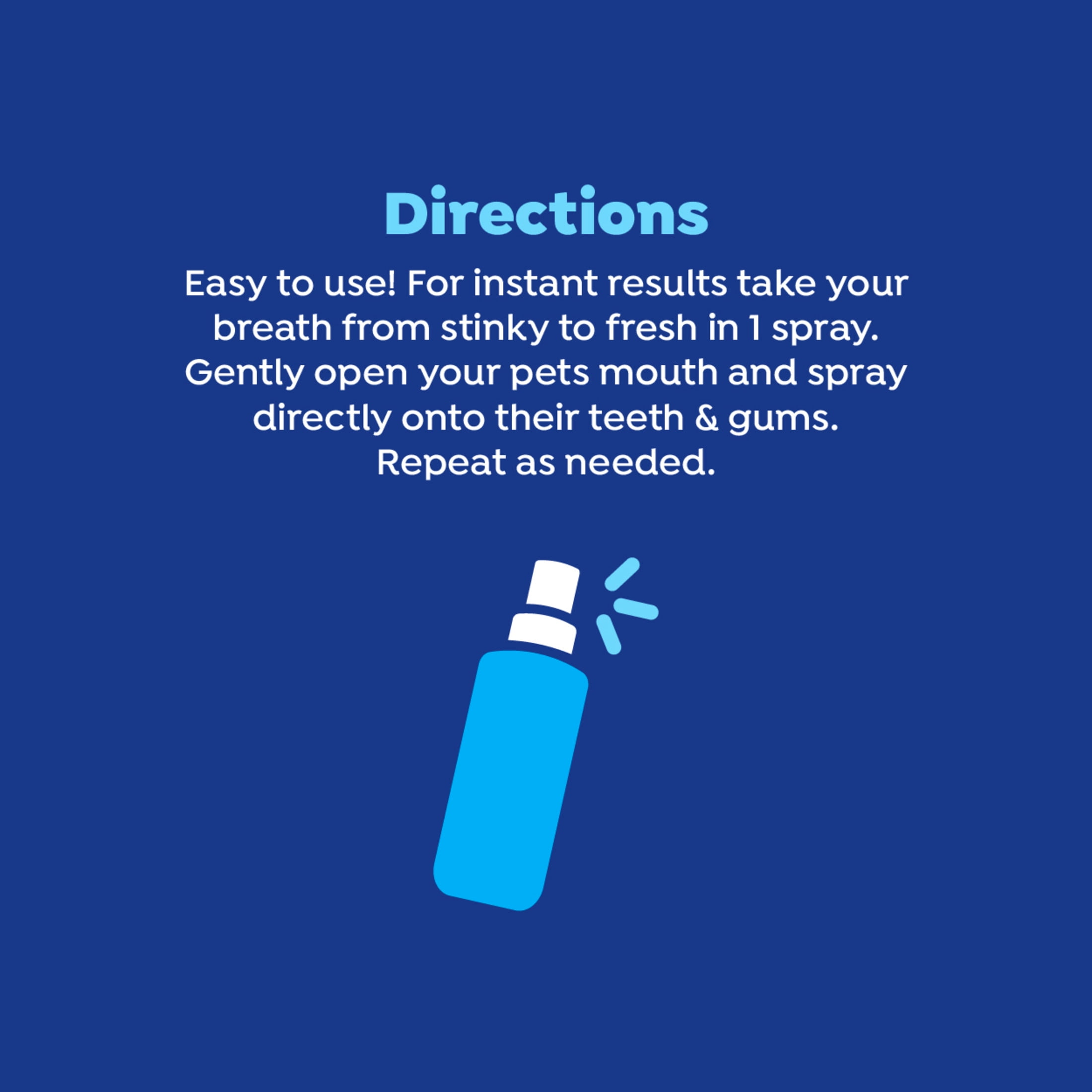 Naturel Promise Fresh Dental Dog Breath Freshener Spray Dogs & Cats, 4 oz Bottle