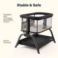 thumbnail image 5 of HARPPA Bassinet Bedside Sleeper, Bedside Bassinet with Storage & Wheels for Infants, Black, 5 of 13