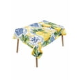 thumbnail image 2 of Botanical Lemon Tablecloth Rectangle Table Cloth 52x70, Waterproof Tablecloth Outdoor Table Cloth, Spring Countryside Floral Blue Tile Washable Table Cover for Kitchen Dinning Party, 2 of 8