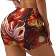 thumbnail image 1 of Fotbe Red Leaf Flame Fox Shorts Sin Costuras – Shorts Deportivos de Cintura Alta para Mujer, Elásticos para Gimnasio, Yoga, Running o Ciclismo-X-Large, 1 of 8