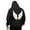 Black, variant on Winter Graphic Pullover Hoodie With Angel Wing Print Design Lined Soft Comfortable Warm Zip Up Jacket For Casual Streetwear