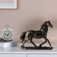 thumbnail image 1 of Simución de piezaza estatua escultura estatuil arte Fengshui caballo decoración para interior libre hogar dormitorio centro de Color cobre perfecl Estatua de caballo, 1 of 8