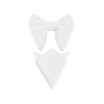 thumbnail image 1 of INSPIRE CHIC Corbata de moño de terciopelo para hombre con bolsillo preatado de color sólido y ajustable Blanco Talla Única, 1 of 4