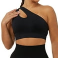 thumbnail image 2 of Hontri Women's Solid Mesh Sports Bra - Hollow Breathable Black XXL, 2 of 6