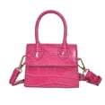 thumbnail image 1 of Mini cartera para mujer, mini bolso con estampado de cocodrilo, color rosa pequeño, 1 of 5