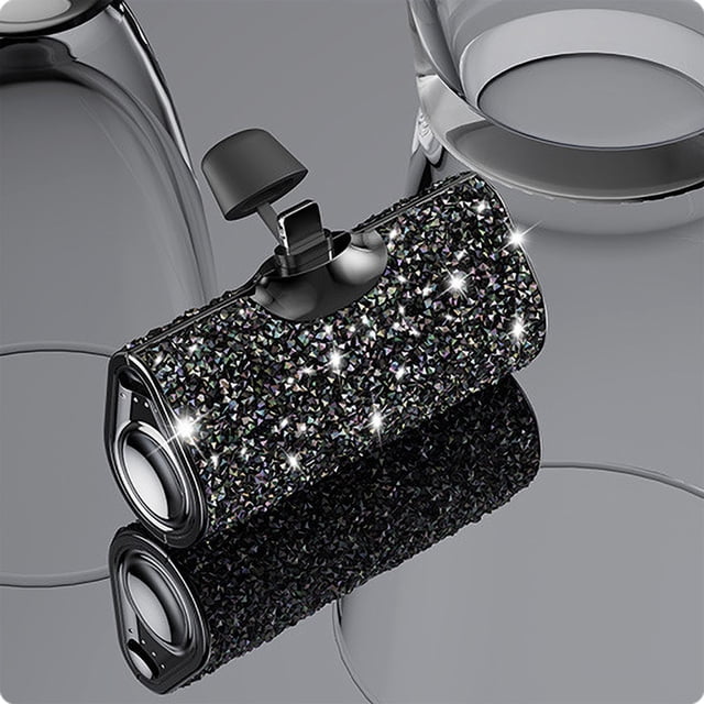 NWOKYZGH Plastic Drill Pocket Capsule Pocket Charging Bao Diamond Inlaid Fast Charging Gift Mini Compact Mobile Power