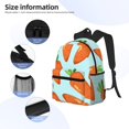 thumbnail image 5 of Daiia Cartoon Carrot School Backpack for Men Women, Unisex Large Waterproof Bookbag Schoolbag Casual Daypack for High School/College/Teens/Travel/Work Black, 5 of 8