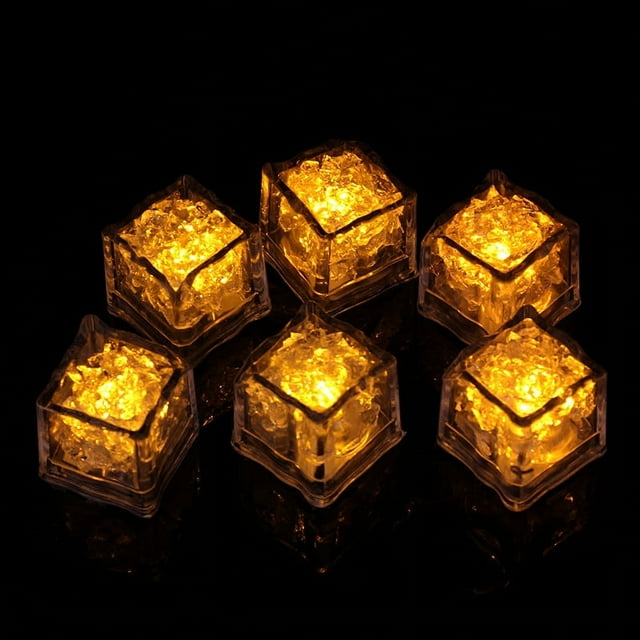 12 Cubos Hielo Led Luminosos Multicolor Fiesta Bebidas Boda Levamdar CPB-DE-LYY1505-4