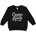 thumbnail image 2 of Inktastic Cousins Make the Best Friends with Arrow Toddler Sweatshirt, 2 of 4